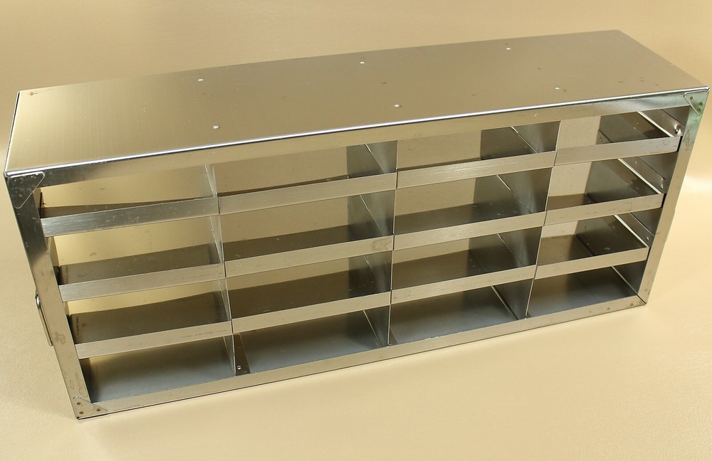 Eleven cryogenic stainless steel bins. 16 sections per bin.