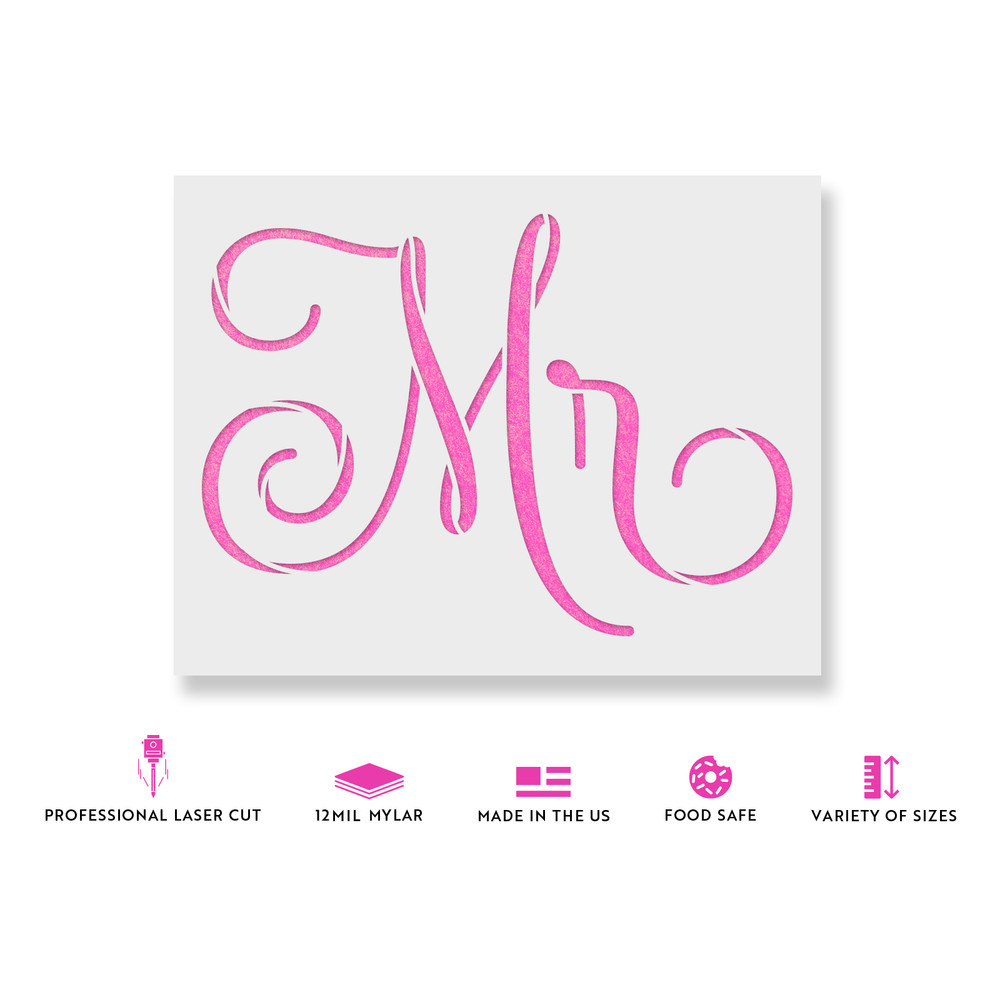 Mr Wedding Label Stencil