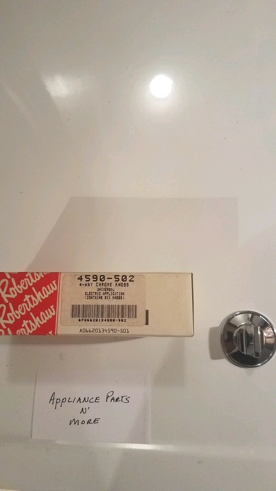 Robertshaw Uni-Line - 4590-502, 4 way  chrome universal knobs, New