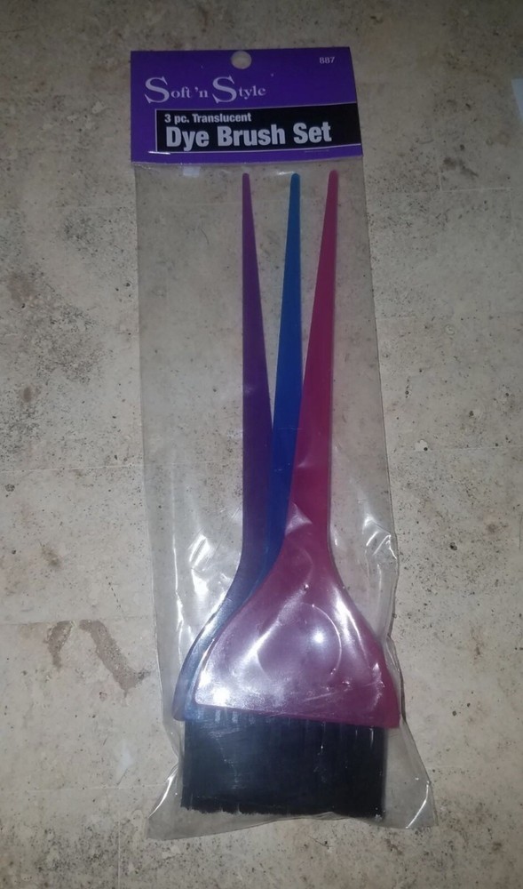 Soft’ N Style - 3 Piece Translucent Dye Brush Set
