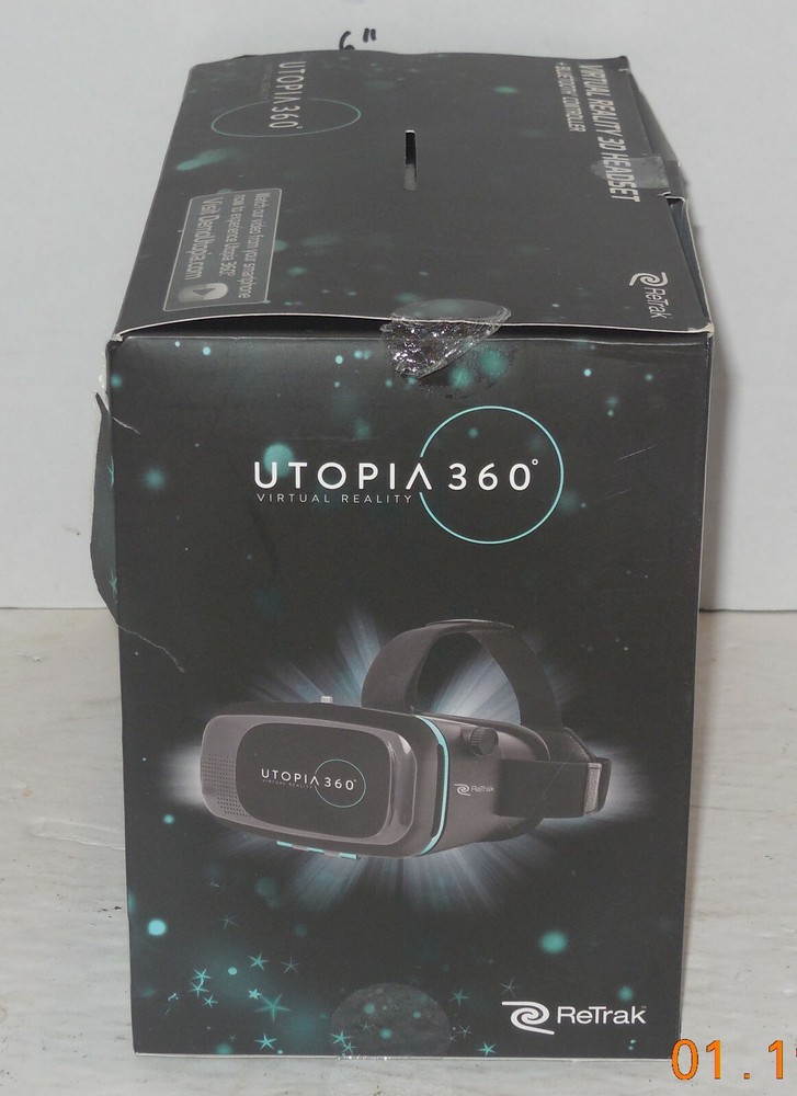 Retrak Utopia 360 VR Goggles Virtual & Augmented Reality Headset iPhone Android