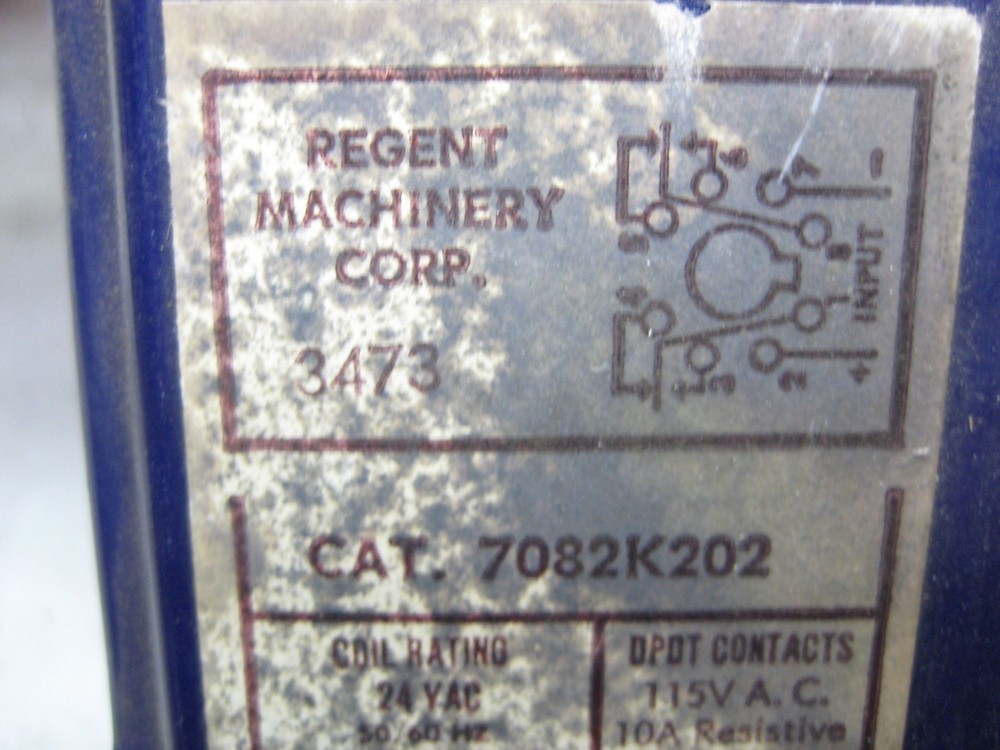 REGENT 7082K202 TIMING RELAY UNMP