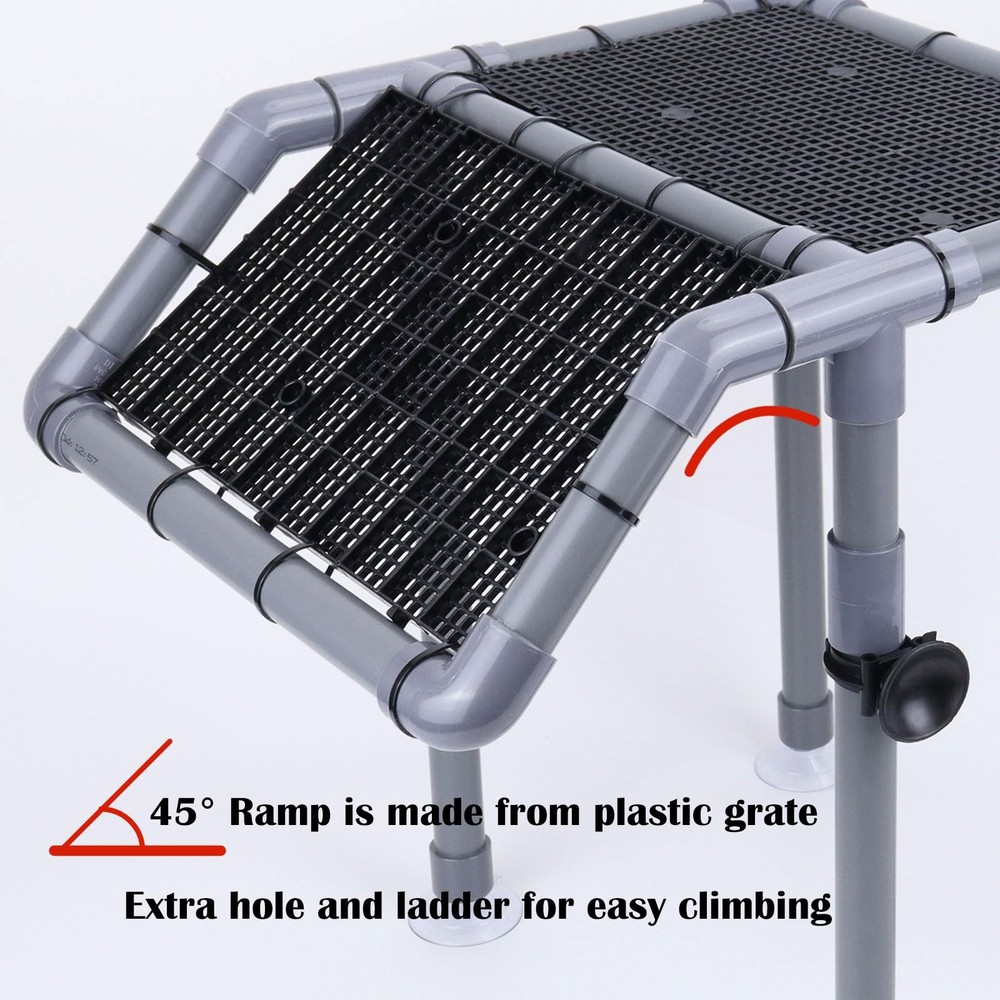 Large Standing Turtle Basking Platform, 10.8" Width Resting Area, DIY Basking...