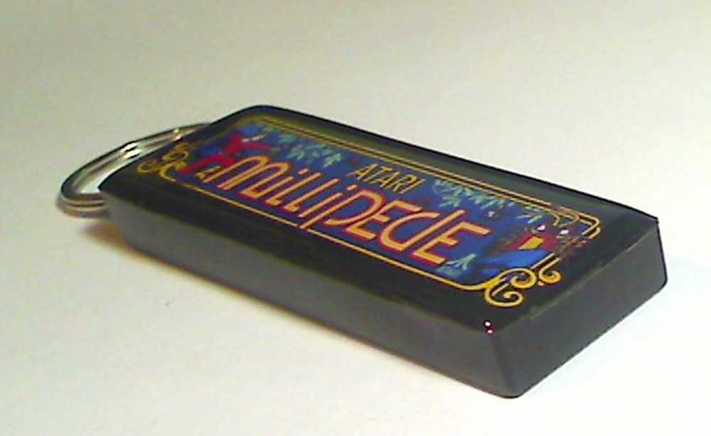 Millipede Arcade Marquee Coin Door accessory Keychain