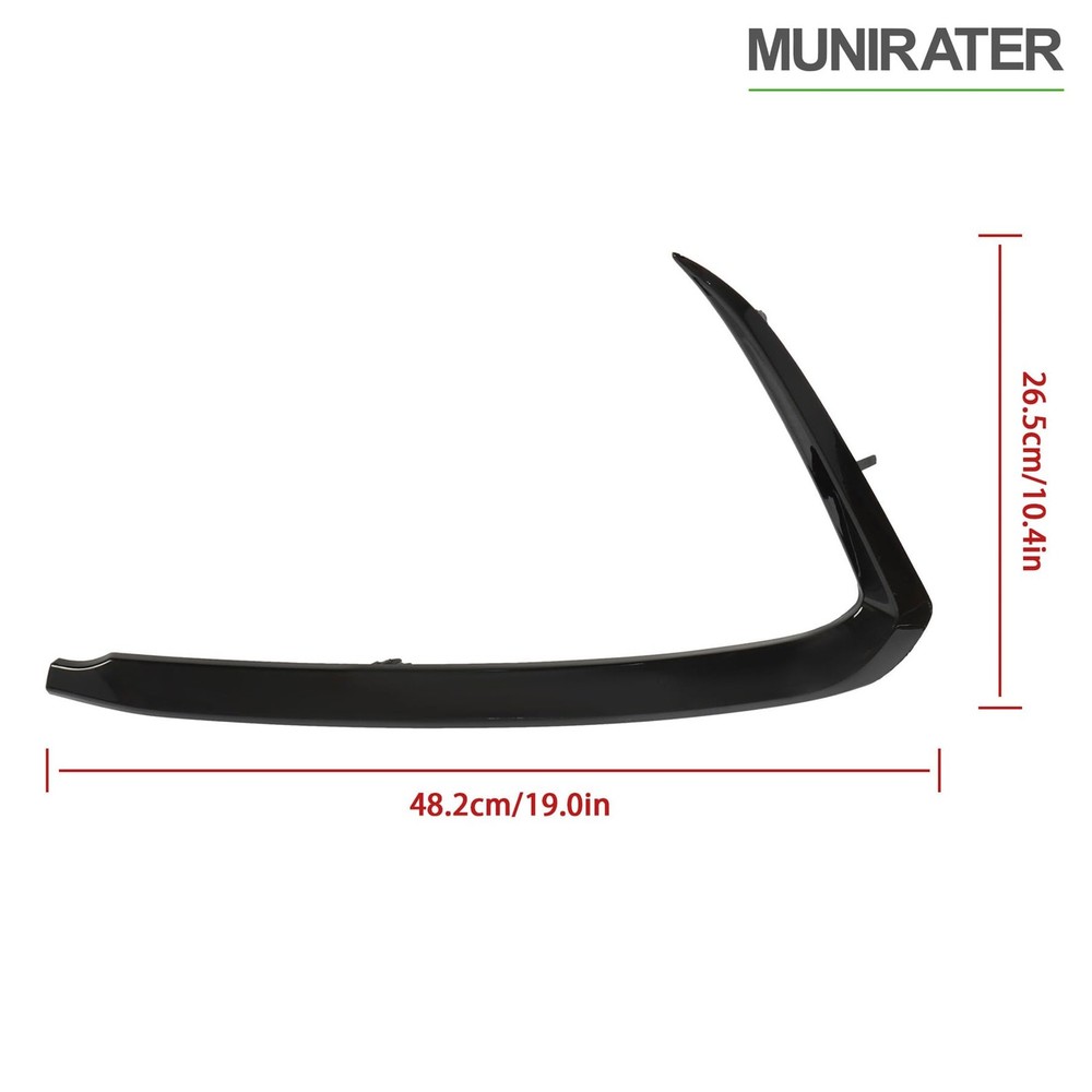 Front Bumper Trim Black Plastic Driver Side Replacement for CX-9 2016-2022