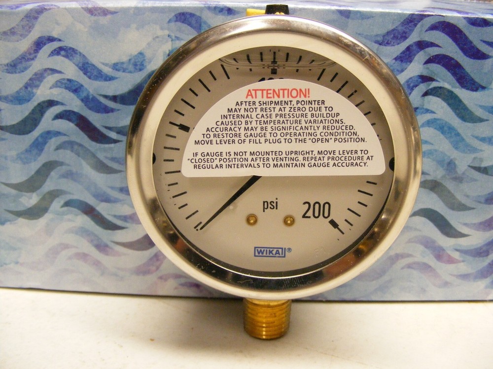 (6) Wika Liquid Filled Gauge 0-200   -  (jms1)
