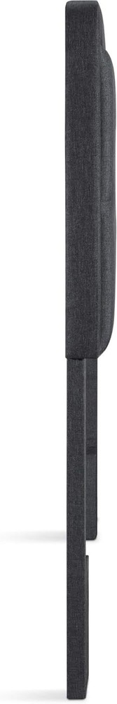 Charcoal Grey King Size Tufted Headboard with Adjustable Height and Soft Fabric
