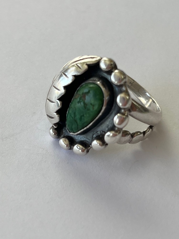 TWO Native American Shadow Feather Rings - Size 7 & 8