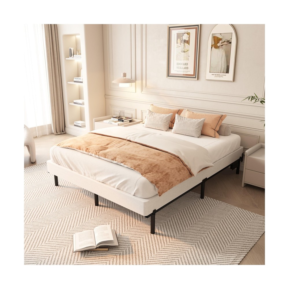 YORMDMO 5 Inch Queen Box Spring, Low Profile Queen Size Box Spring Only, Stur...