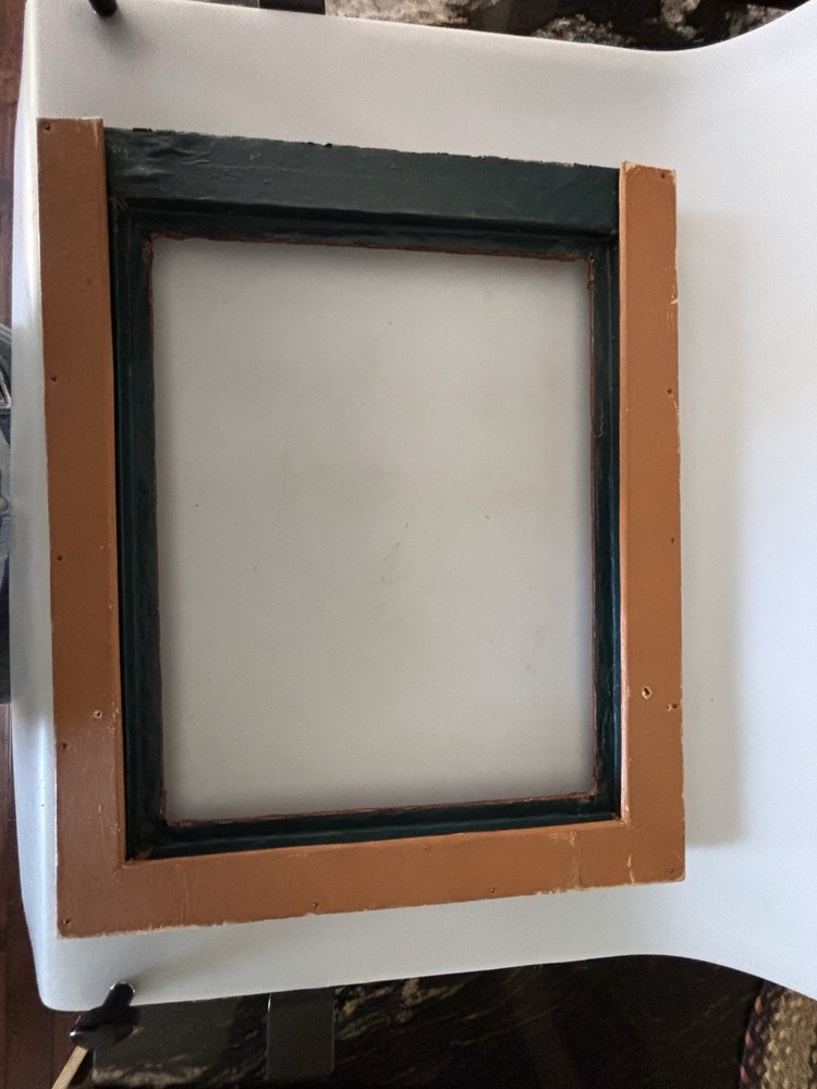 One Pair Large Antique Cuban-Made Alligator Picture Frames with Easel Backs