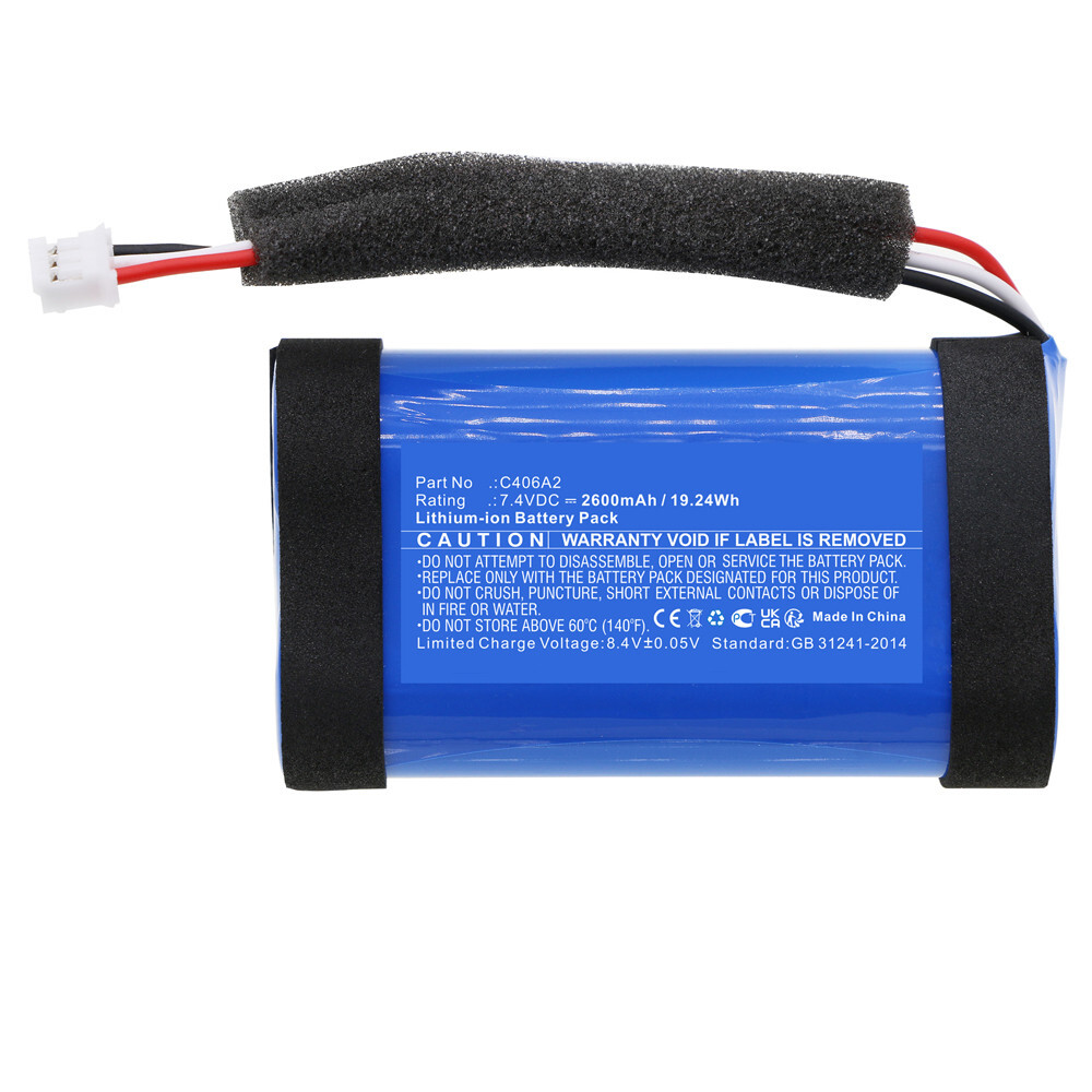 2600mAh C406A2, C406A2-2 Battery Replacement for Marshall Emberton Speaker