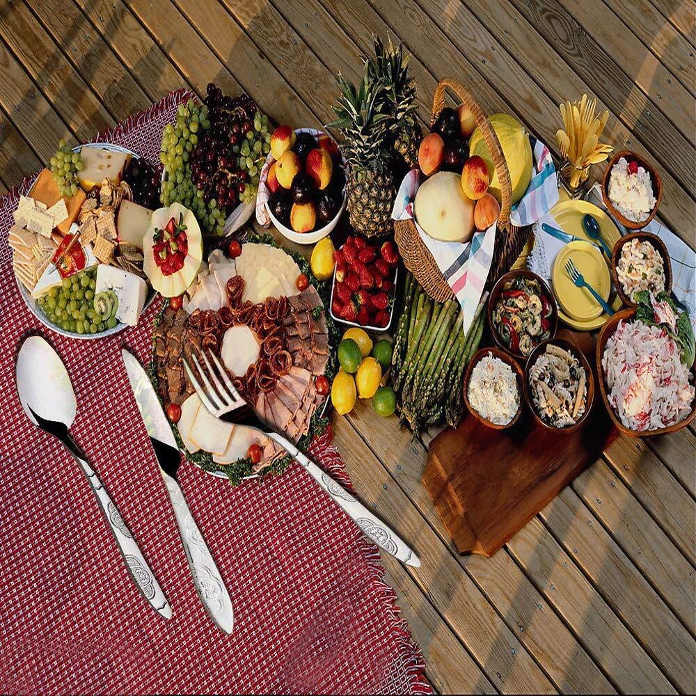 3 Pack Camping Silverware Set 12 Pcs Knife Fork Spoon Chopsticks Stainless St...