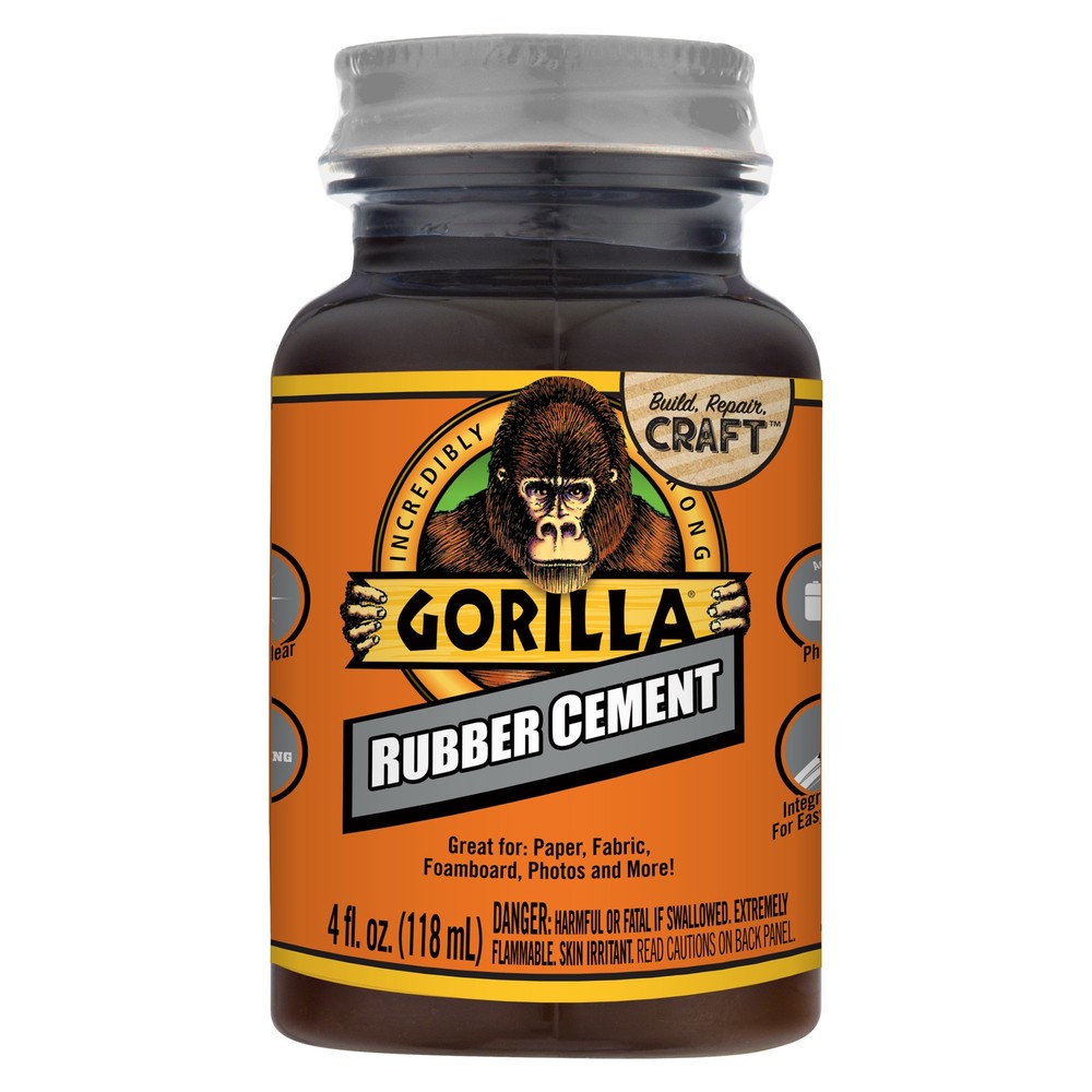 Gorilla Rubber Cement (105779): 4 oz. (Tan)