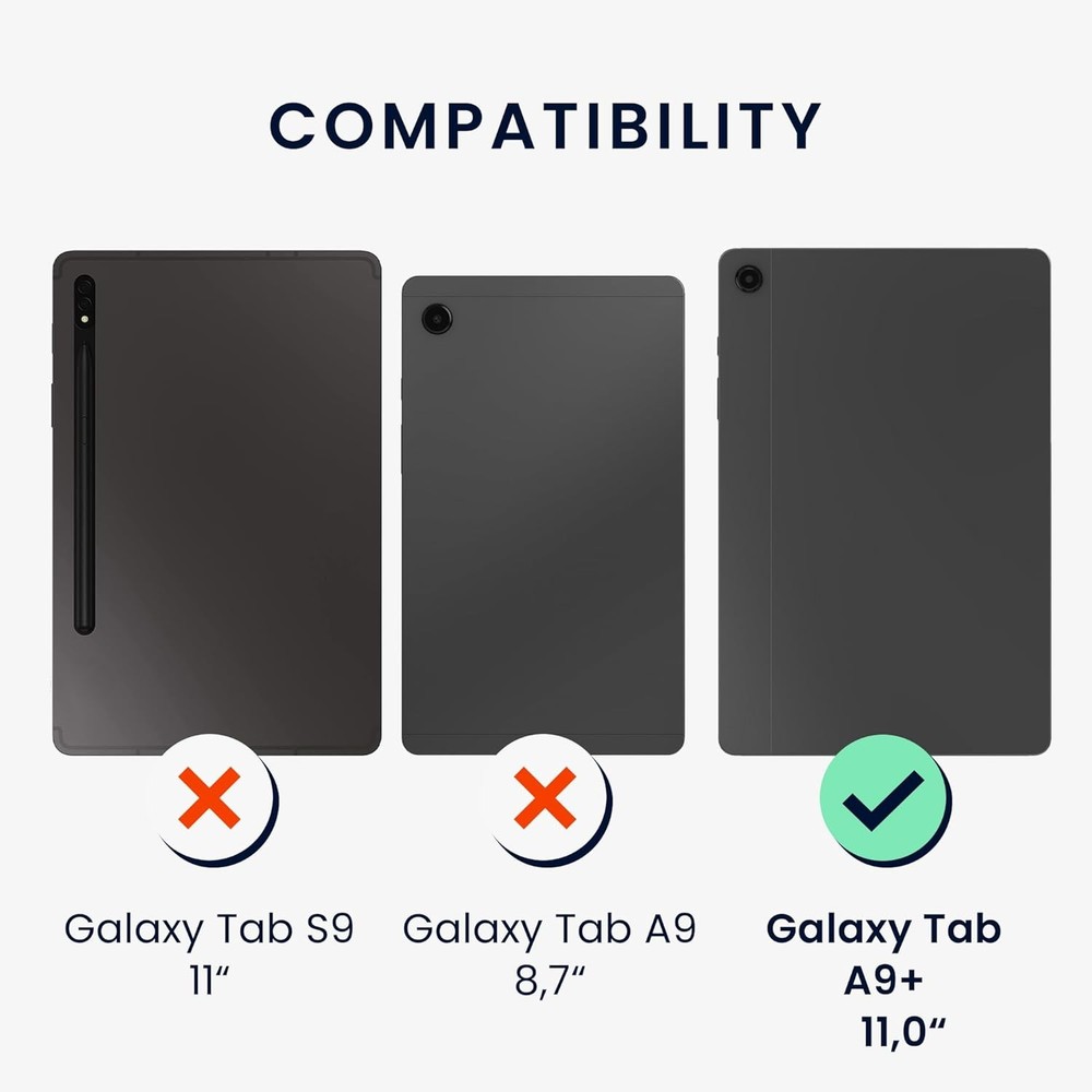 Case for Samsung Galaxy Tab A9+ - Soft TPU Back Protector Cover, Transparent