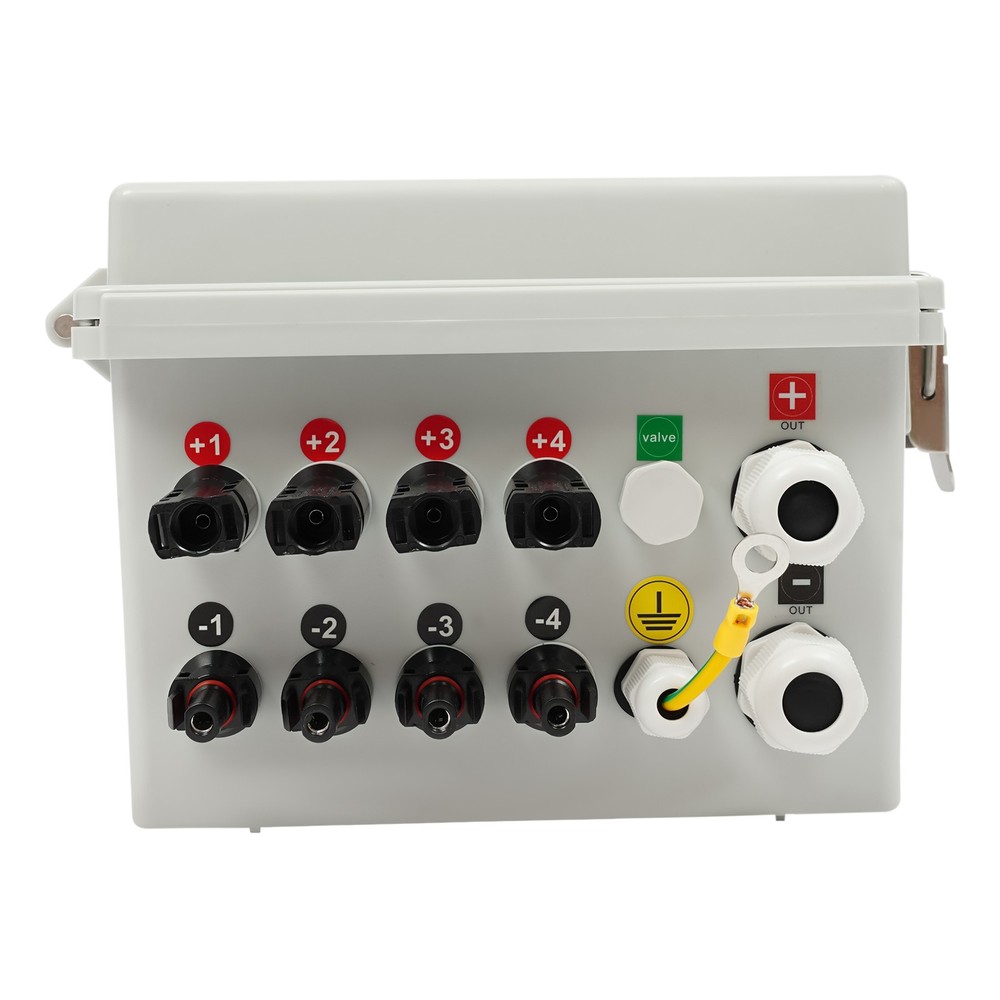 4String Solar PV Combiner Box 63A Circuit Breaker Solar Panel System Waterproof