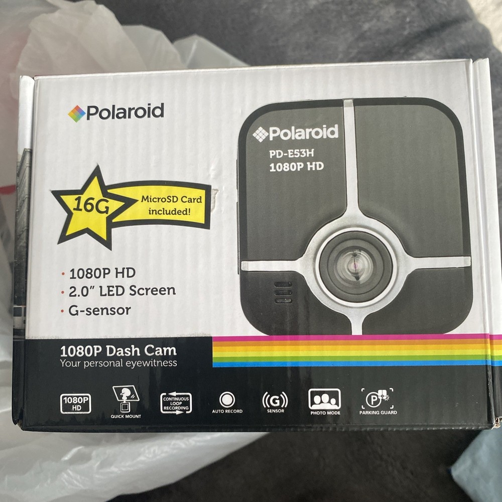 Polaroid 1080p LED Dash Cam - Black