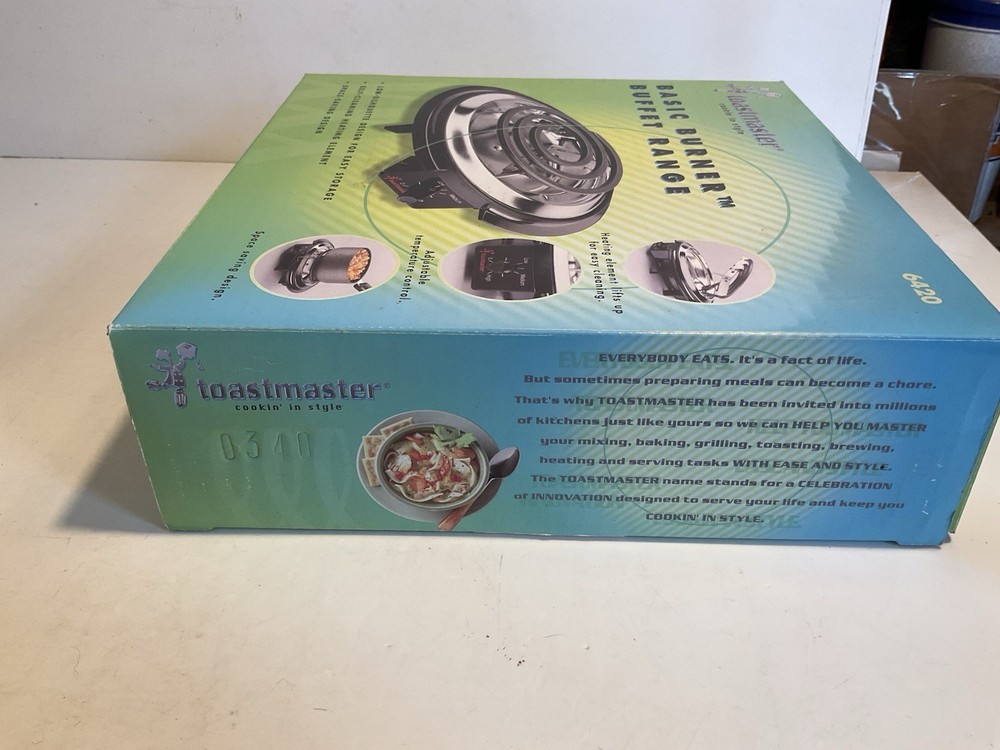 Vintage Toastmaster Basic Burner Buffet Range #6420 Single Unused In Box