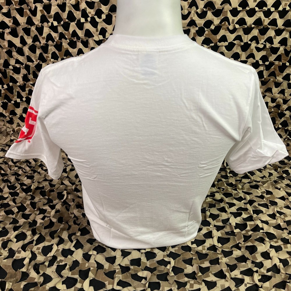 NEW First Strike T-Shirt - White w/ Red - Medium