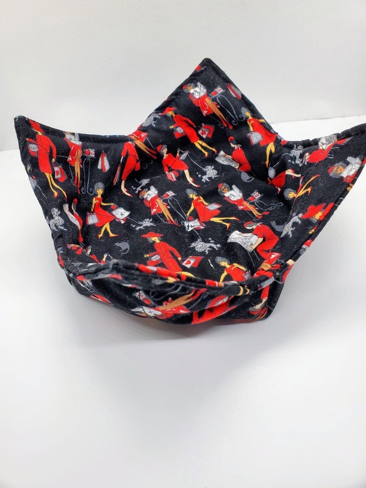 Retro Parisian Lady Bowl Holder/Cozy