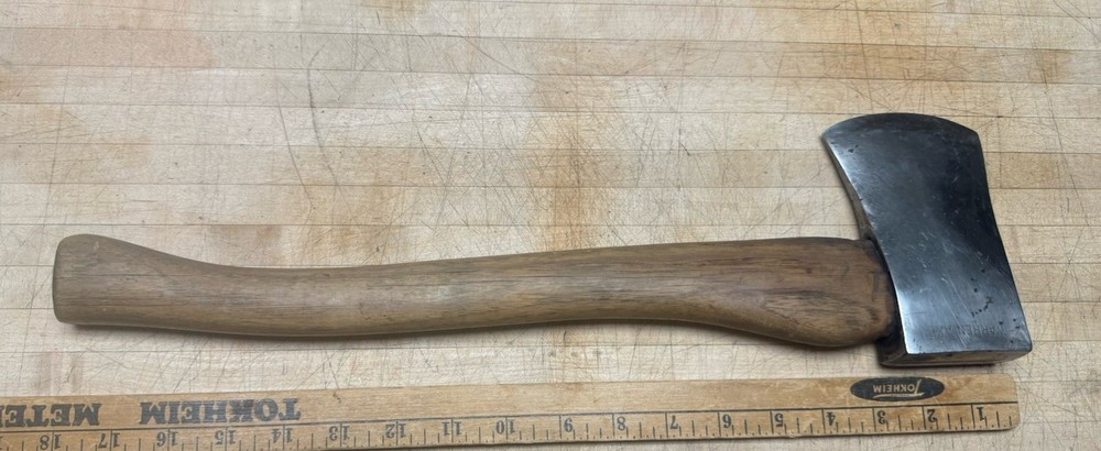 Vintage Warren Axe & Tool Co. Single Bit Axe Hatchet Chromed