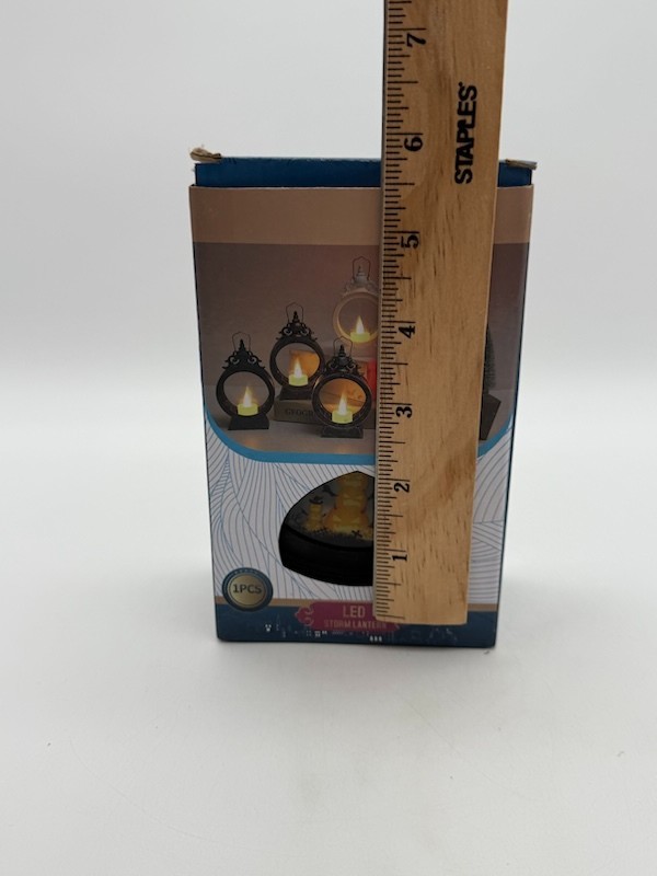 LED Halloween Lantern Black with Jack O'Lantern Design NIB