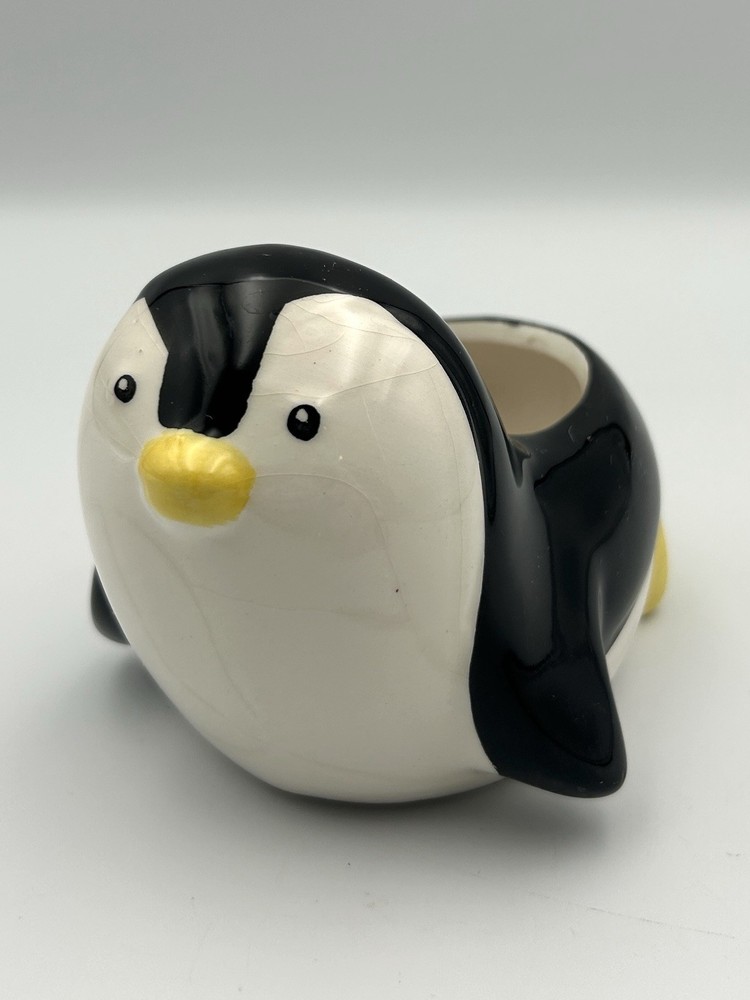 Ceramic Succulent Planter Penguin Mini 3.75"