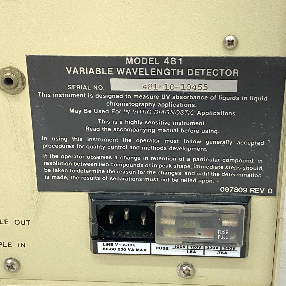 Millipore Waters Lambda Max 481 LC Spectrophotometer, Variable Wavelength Detect