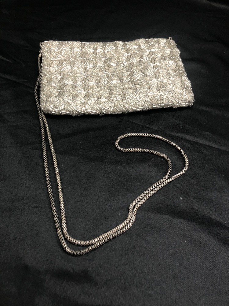 La Regale Beaded Purse Vintage Silver