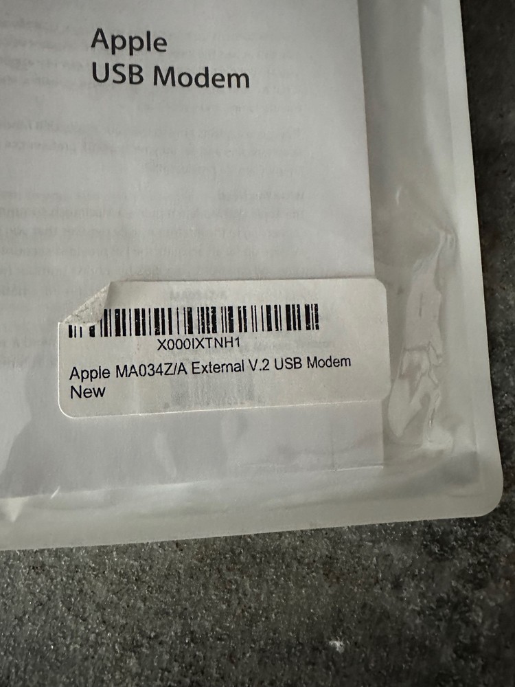 Apple Mac USB External Dial-up Fax Modem Model MA034