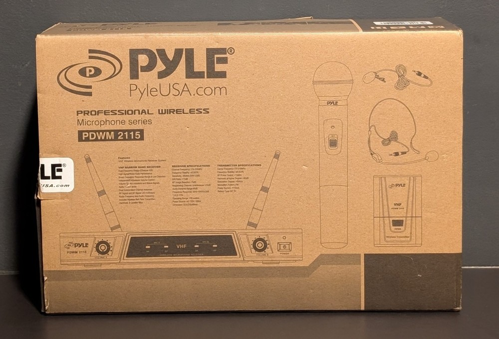 Pyle Professional PDWM2115 Wireless Microphone System - New Open Box