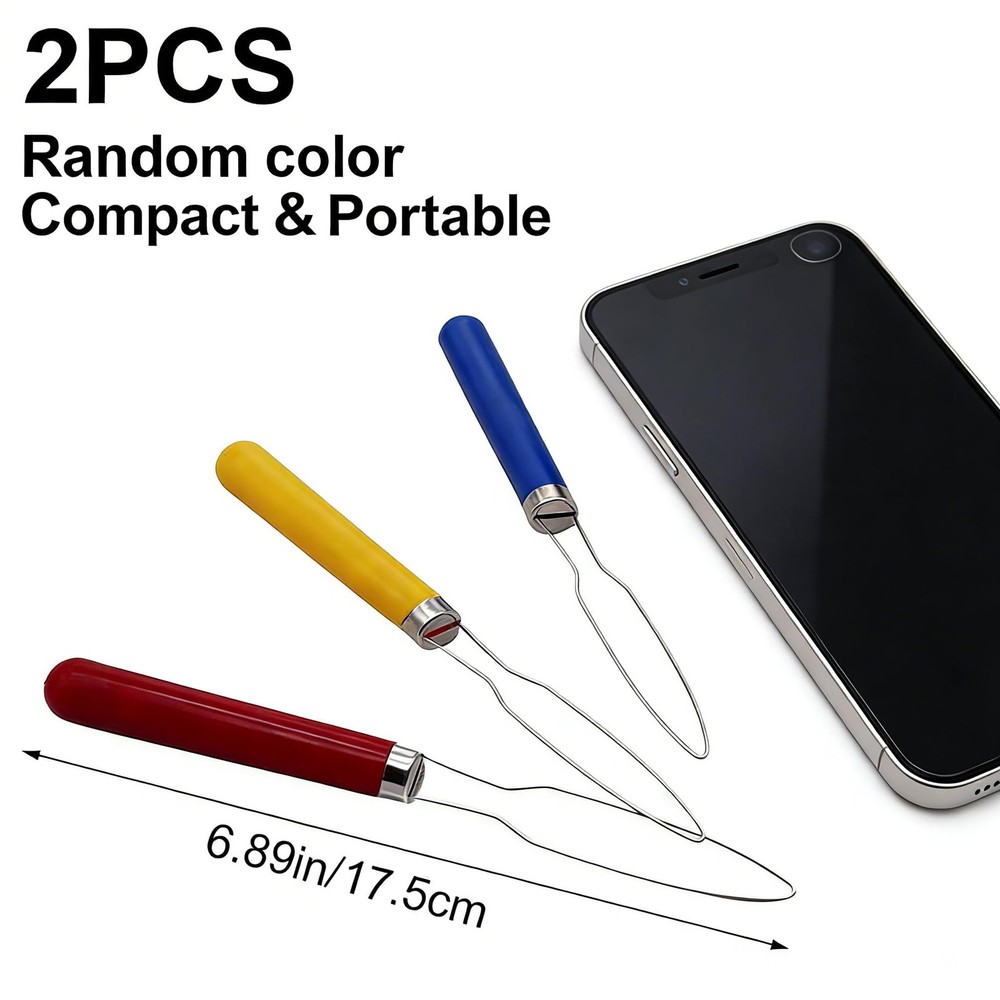 Button Hook Dressing Aid 2 Pcs Comfort Grip Handle | One Hand Use