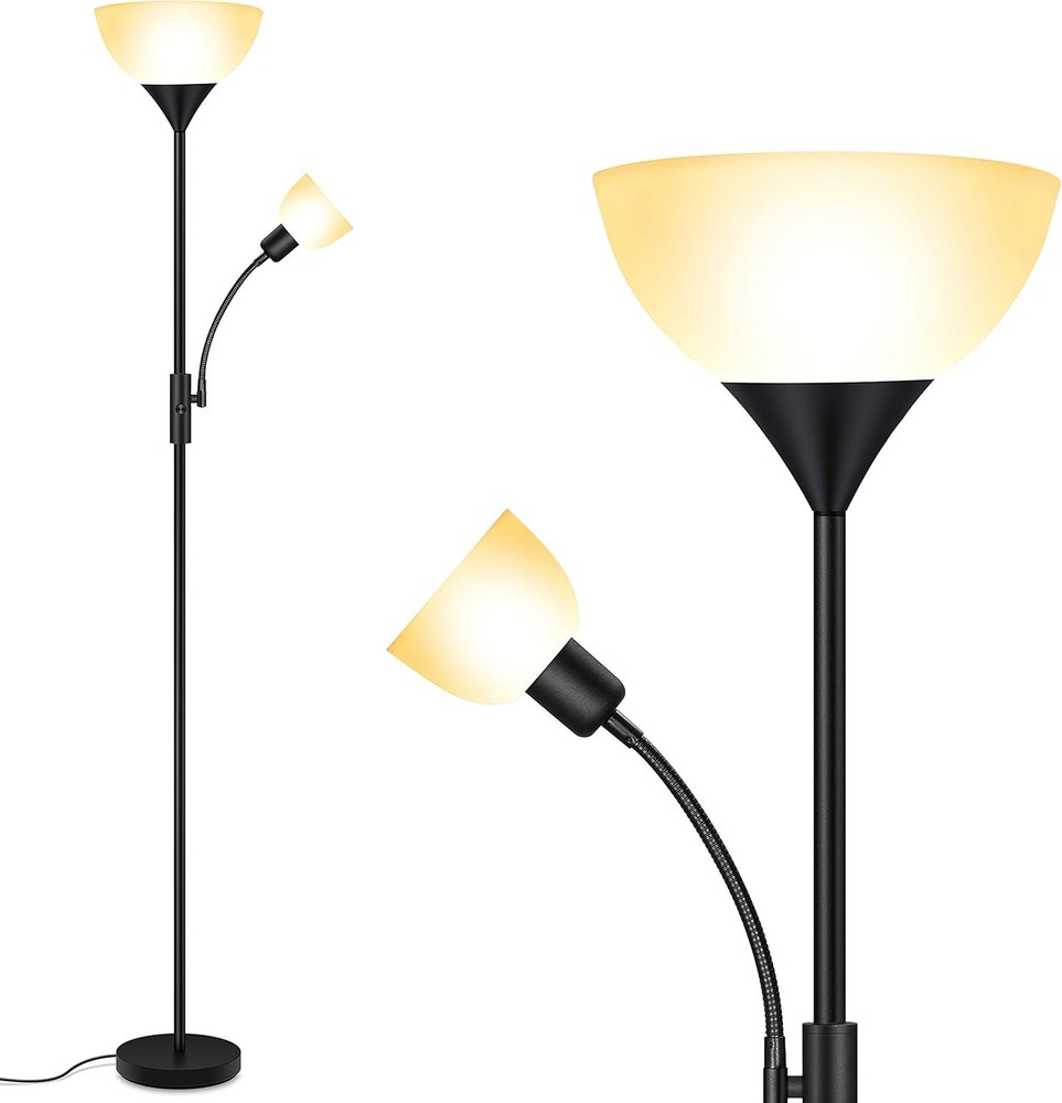Floor lamp, vertical lamp, floor lamp with adjustable reading light
