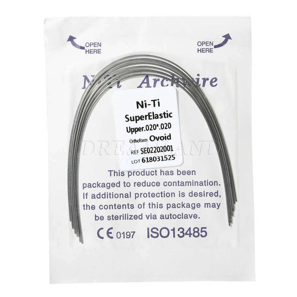 10 Packs Dental Ortho Niti Rectangular Arch Wire Super Elastic / Mini Brackets