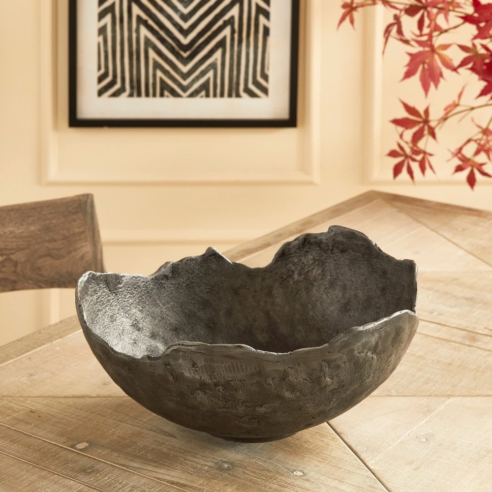 Organic Decorative Bowl Black Medium