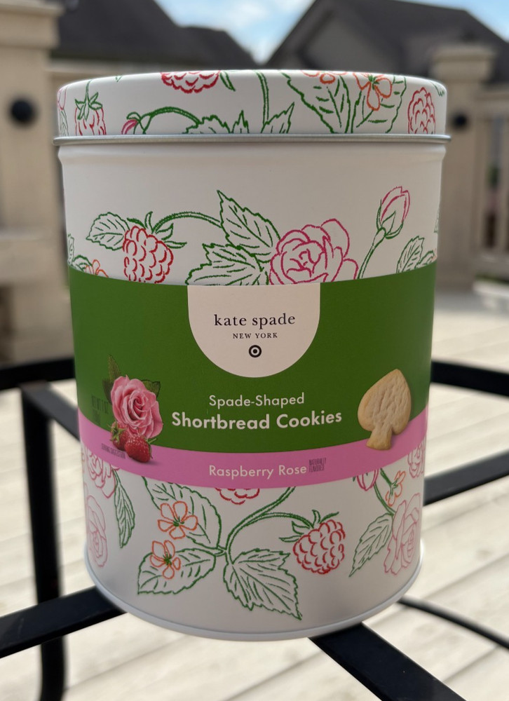 Kate Spade x Target Raspberry Rose Tin Canister – Empty, Decorative Storage