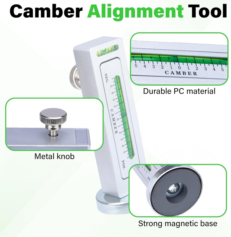 Wheel Alignment Tool, Universal Camber Alignment Tool, Adjustable Magnetic Ga...
