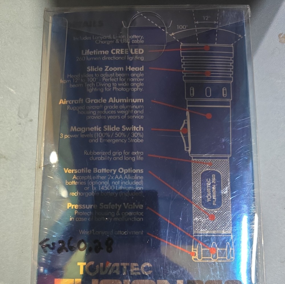 Tovatec Fusion 260 Dive Light