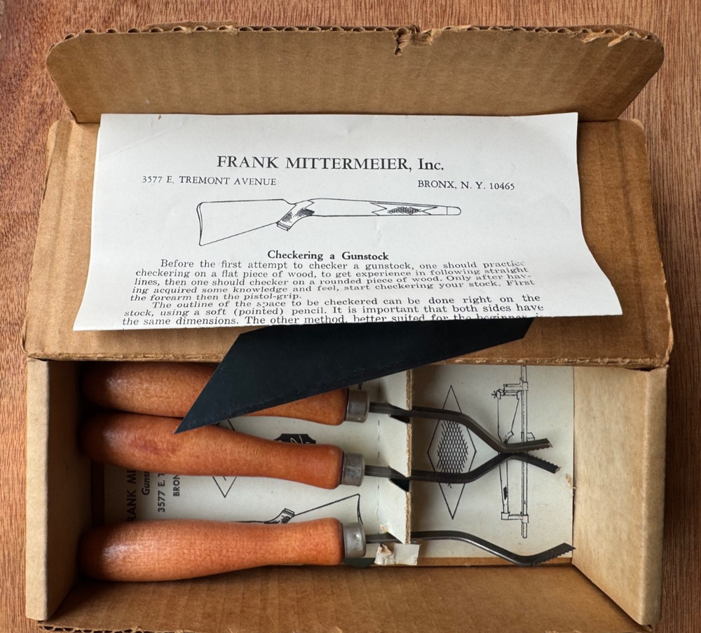 FRANK MITTERMEIER CHECKERING TOOLS SET + 2 DEM-BART C-1 AND S-1