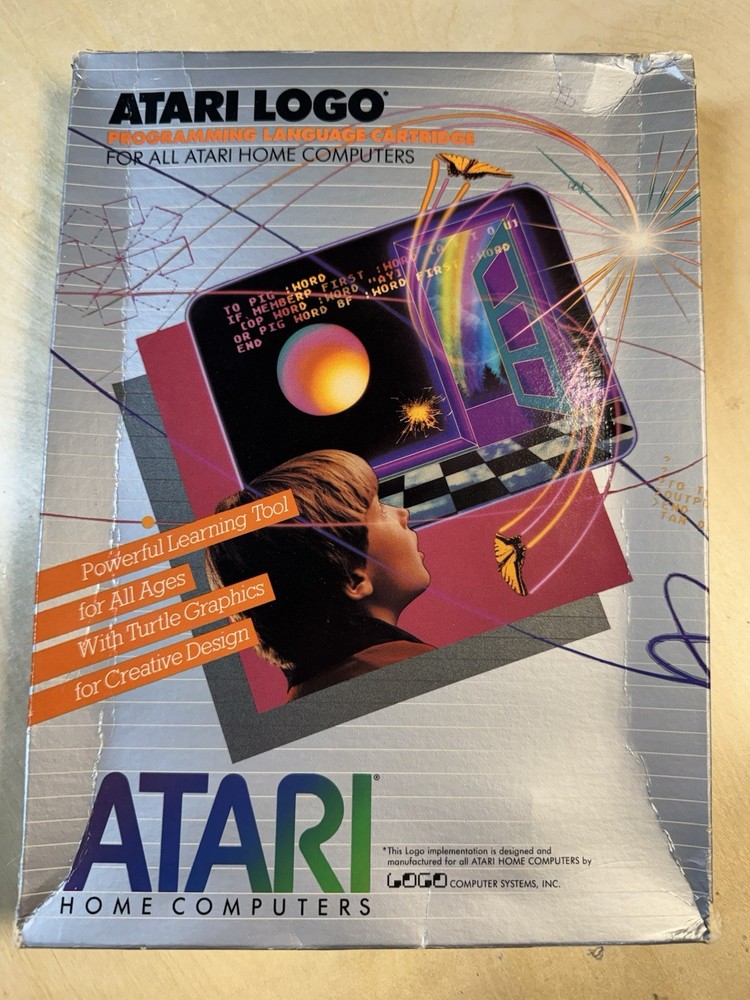 Atari Logo Computer Program RX8032 CIB - Cleaned & Tested