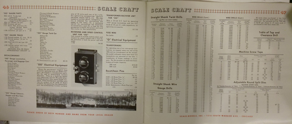 RARE 1937? Scale-Craft Trains Catalog