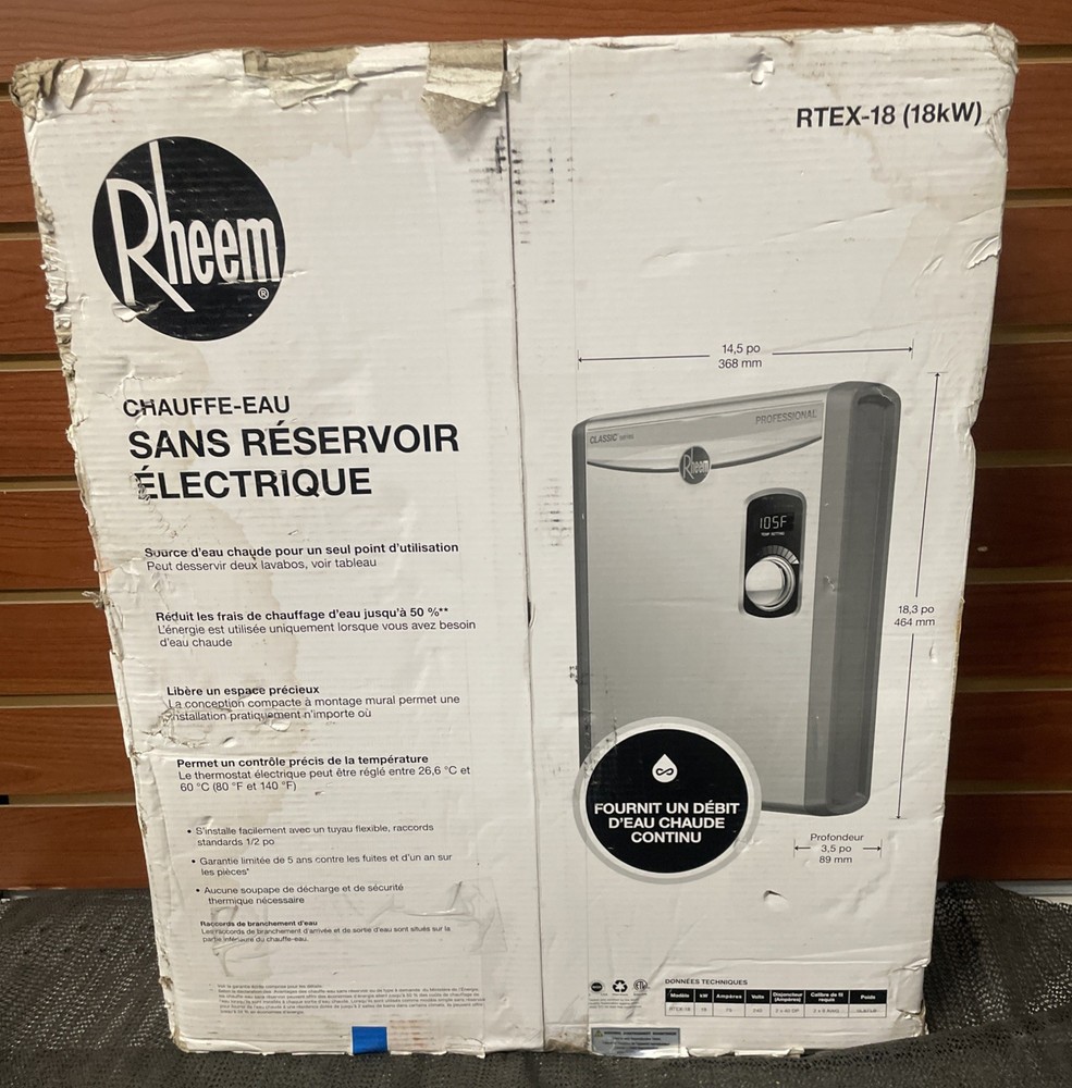Rheem RTEX-18 Tankless Electric Water Heater 18KW