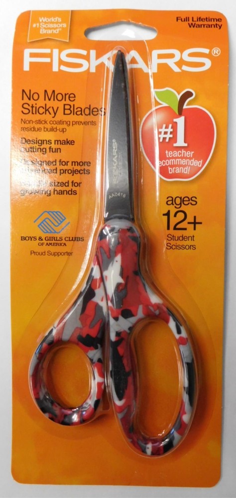 Fiskars 124582-1001 7" Student Precision Scissors Non-Stick Coating (assorted)