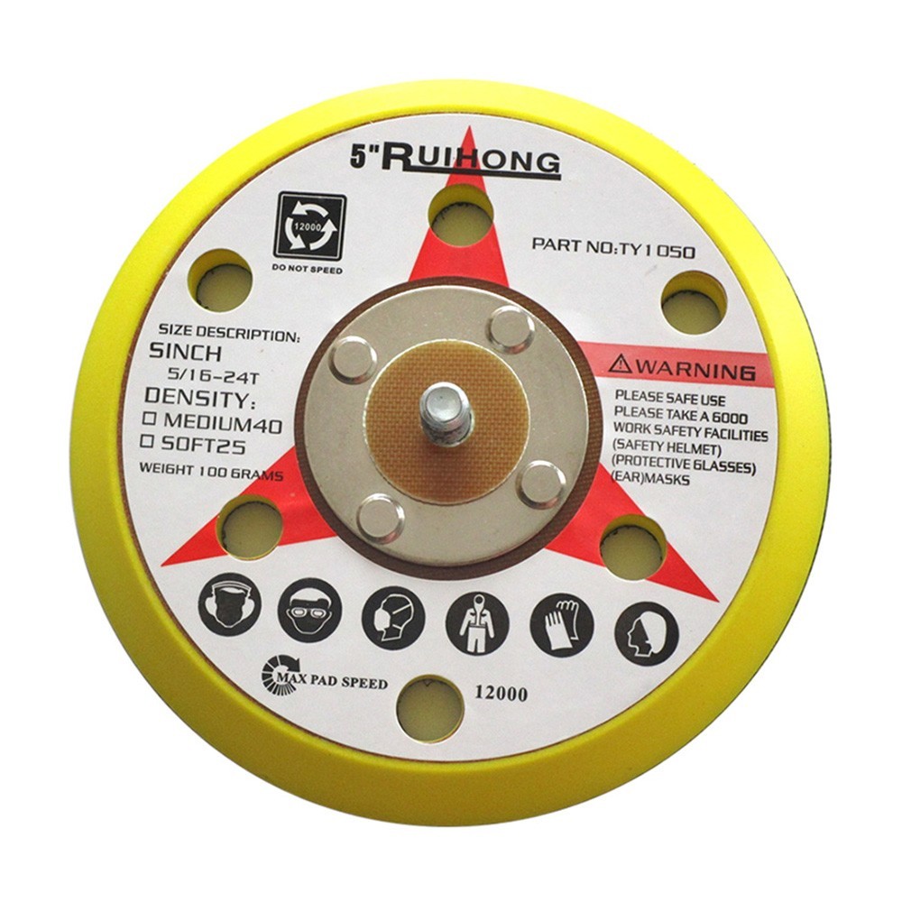 5 Flocking Sucker M8 Thread Self-adhesion Sanding Disc Backing Pad Power Sande