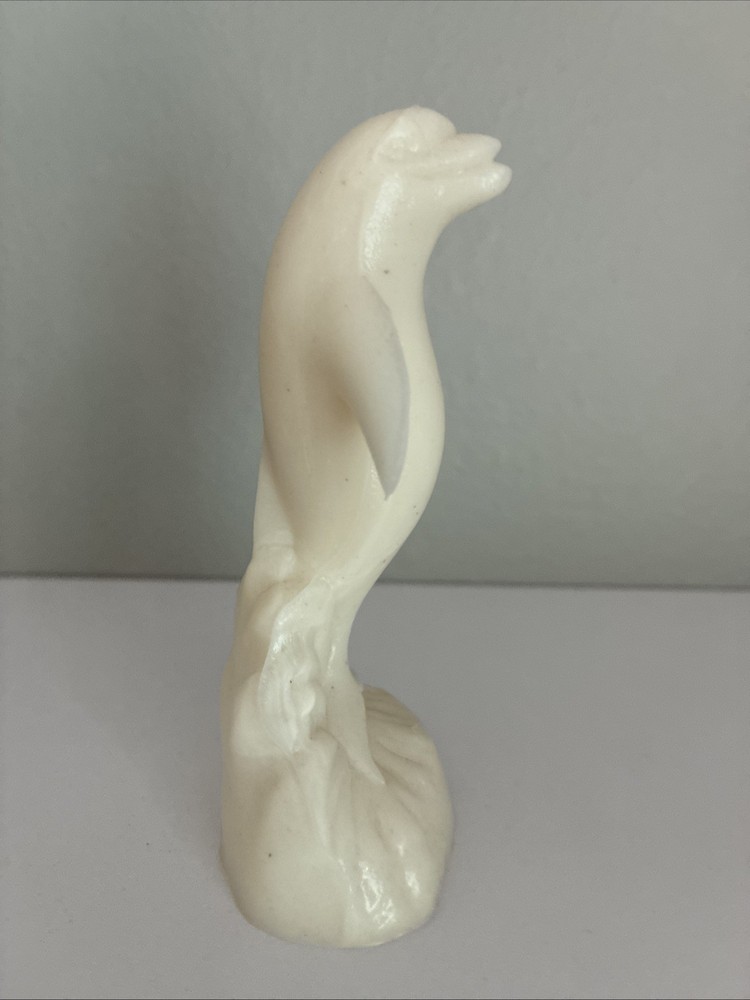 Mold-a-Rama White Dolphin Figurine