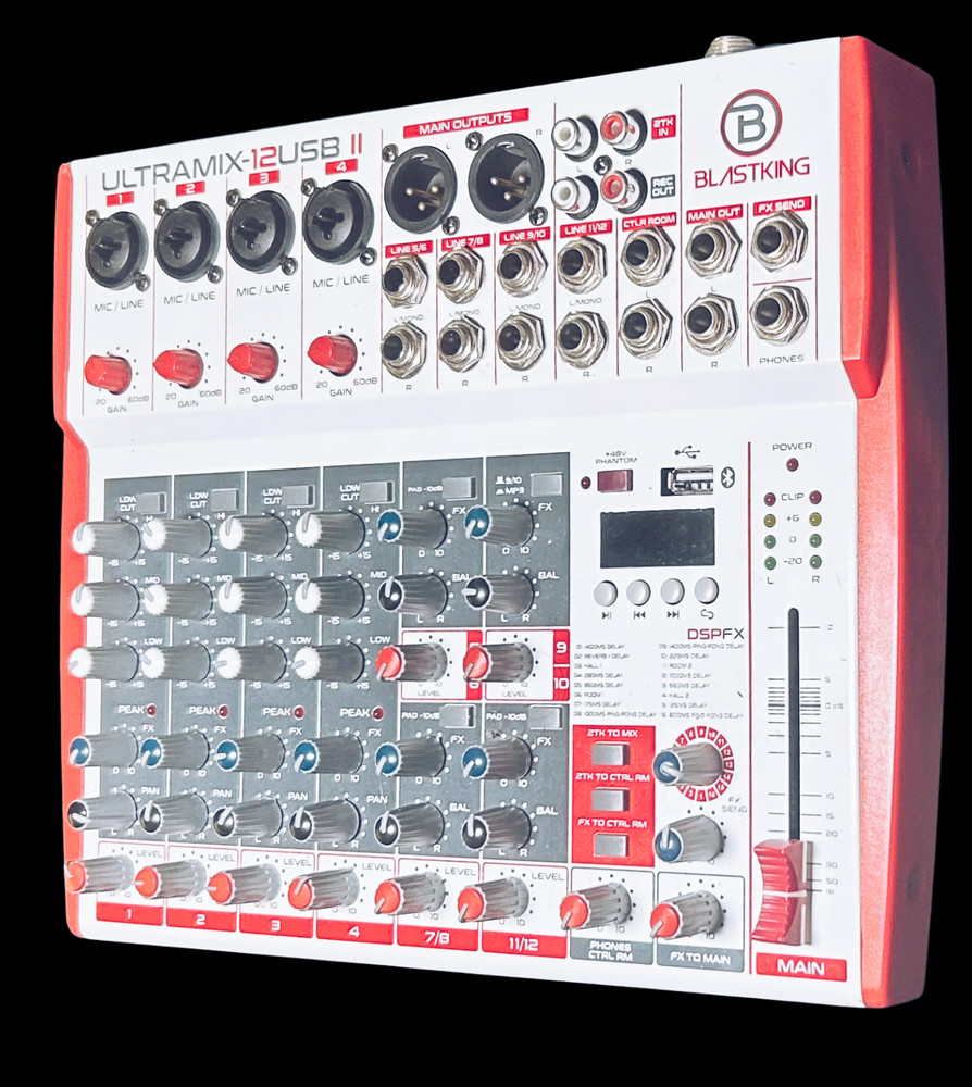 CONSOLA BLASTKING ULTRAMIX 12USB /12 CANALES, INTERFAZ USB