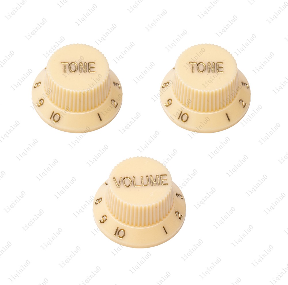 Cream /Gold Numbers ST Electirc Guitar Knobs Volume Tone Knob For Stratocaster