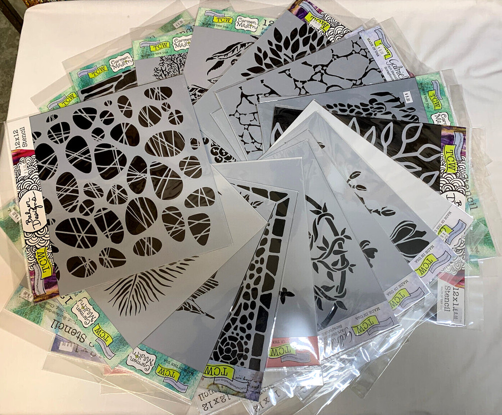 NEW The Crafters Workshop 12" X 12" Plastic Template Stencil (Multiple Listing)