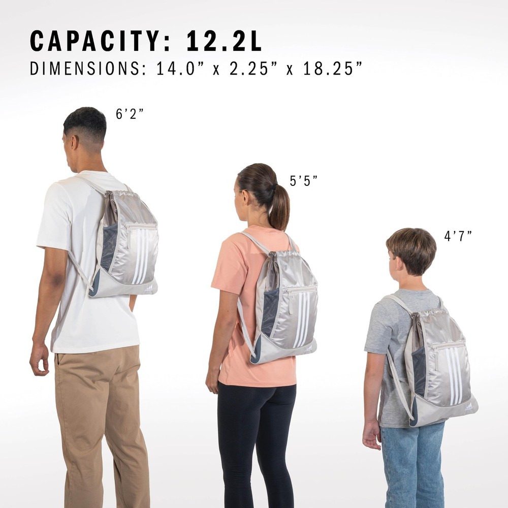 adidas Alliance Sackpack – Drawstring One Size, 2/Black/Gold Metallic