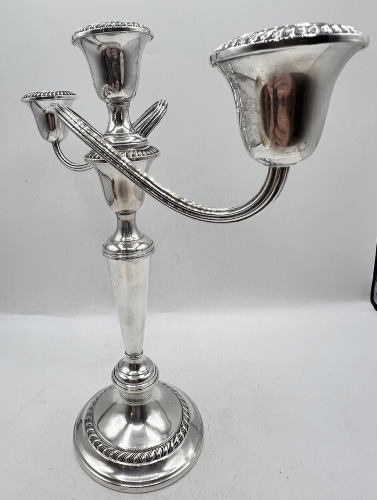 Vintage Gorham Sterling Silver three light candleabra