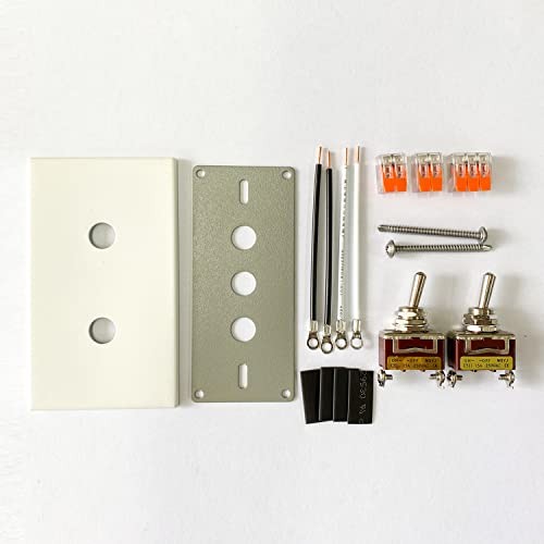 Aruastudio Retro Interior Light Switch ON-Off Set, Switch White 002 Silver